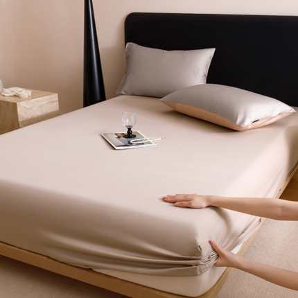 寐绸家纺 2025新款纯棉60支长绒棉床笠系列 长绒棉床笠-木灰