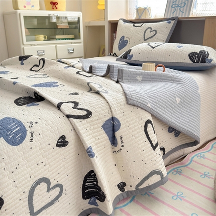 美优兰 2025新款双面全棉水洗床盖心动一刻