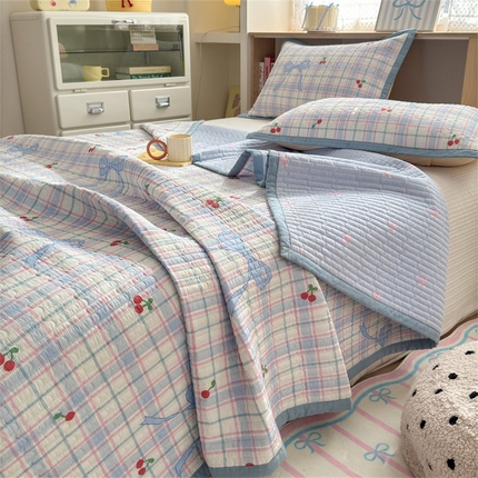 美优兰 2025新款双面全棉水洗床盖格菲