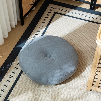 沐沐家纺 2026新款韩国绒蒲团坐垫 浅灰