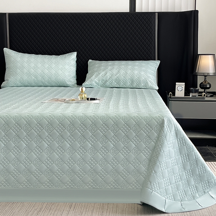 91家纺网 家纺一手货源 找家纺 （总）2025新款A类100支长绒棉夹棉床盖三件套全棉纯棉加厚绗绣床单四季款床上用品