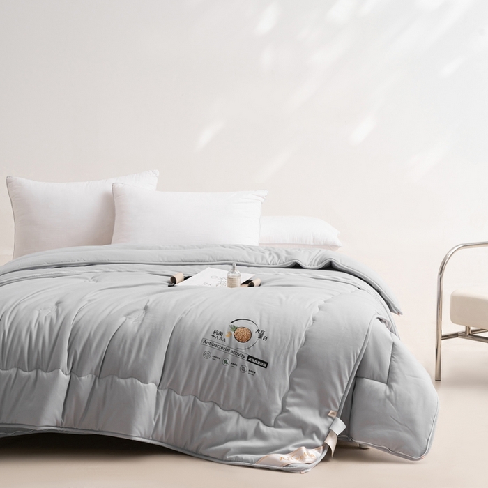 91家纺网 家纺一手货源 找家纺 易睡2025年新款大豆被春秋被冬被被子被芯 灰色
