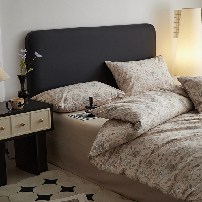 91家纺网 家纺一手货源 找家纺 水洗的故事 2025新款全棉磨毛印花四件套 绽放