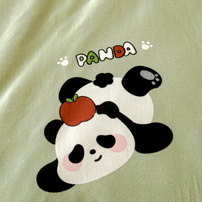 91家纺网 家纺一手货源 找家纺 品乐家纺 2025新款A类针织棉大豆被夏被夏凉被空调被学生被子 熊猫宝宝