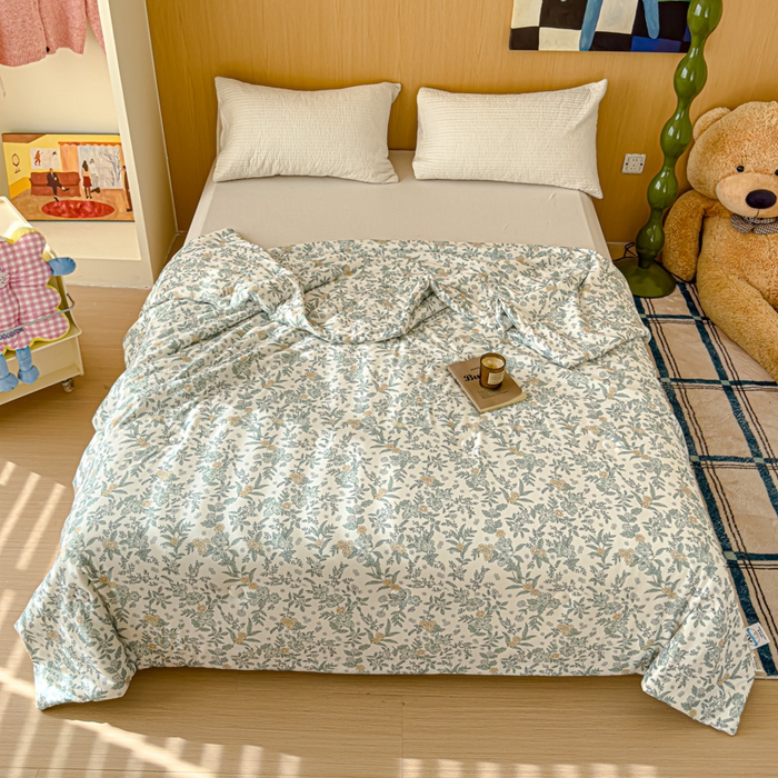 91家纺网 家纺一手货源 找家纺 品乐家纺 2025新款A类针织棉大豆被夏被夏凉被空调被学生被子 初夏