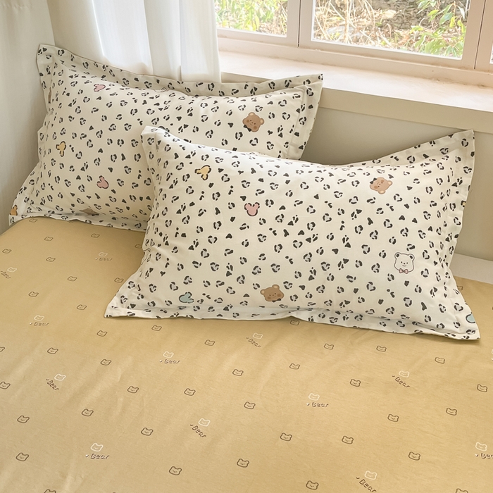 91家纺网 家纺一手货源 找家纺 帕拉美拉 2025新款全棉棉花夏被春秋被四件套豹纹小熊-全棉棉花