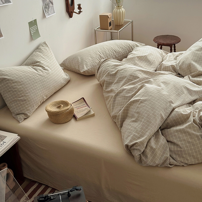 91家纺网 家纺一手货源 找家纺 水洗的故事 2025新款无印良品水洗棉四件套 雾山