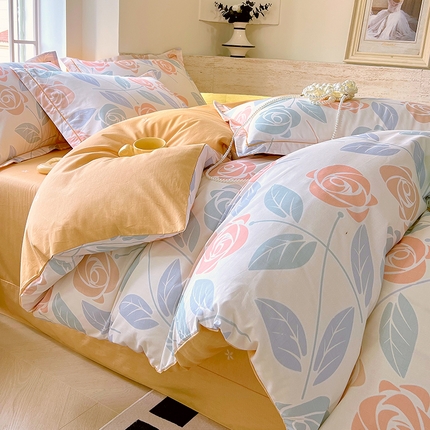 91家纺网 家纺一手货源 找家纺 （总）梧桐树 2025新款100%全棉13372加厚印花四件套