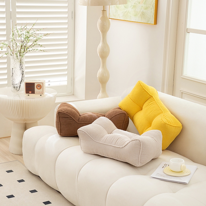 91家纺网 家纺一手货源 找家纺 （总）沐沐家纺 2026新款玉米绒腰靠沙发座椅垫