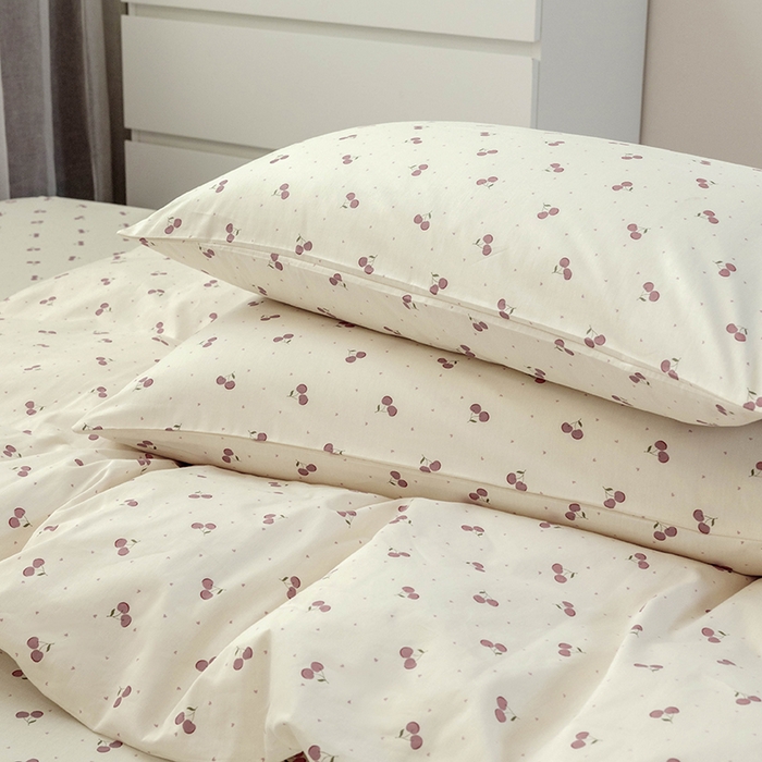 91家纺网 家纺一手货源 找家纺 绫韵2025春夏新款ins清新卡通碎花全棉13372精梳纯棉四件套系列 迎夏