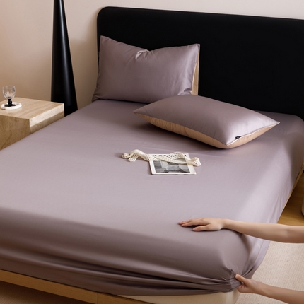 寐绸家纺 2025新款纯棉60支长绒棉床笠系列 长绒棉床笠-紫色