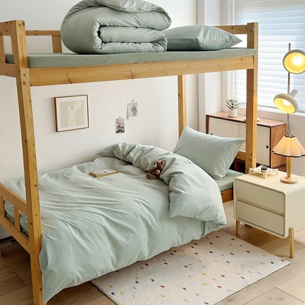 91家纺网 家纺一手货源 找家纺 （总）水洗的故事 2025新款A类色织水洗棉学生三件套