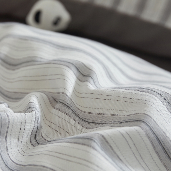 91家纺网 家纺一手货源 找家纺 怡家居 2025新款全棉双层纱可爱卡通毛巾绣四件套 小熊猫