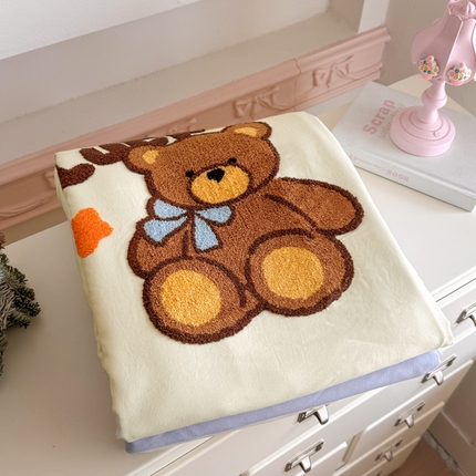 91家纺网 家纺一手货源 找家纺 （总）温眠家纺 2025新款水洗棉毛巾绣四件套-叠拍