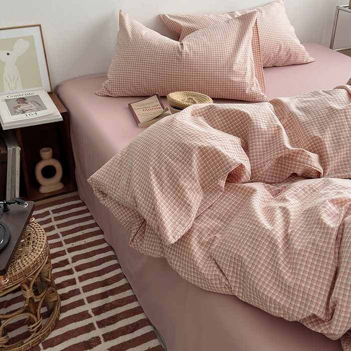 91家纺网 家纺一手货源 找家纺 水洗的故事 2025新款无印良品水洗棉四件套 西西里粉