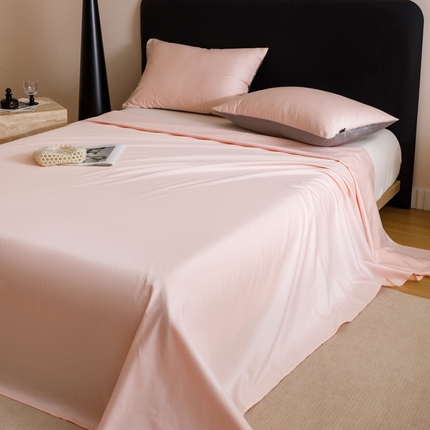 寐绸家纺 2025新款纯棉60支长绒棉床单系列 长绒棉床单-浅粉