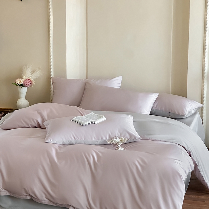 91家纺网 家纺一手货源 找家纺 赫帛 2025新款60支超细旦天丝棉四件套-雅奢 雅奢-烟灰粉