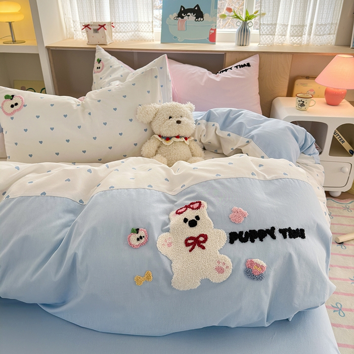 91家纺网 家纺一手货源 找家纺 （总）娜娜 2025新款全棉立体毛巾绣四件套