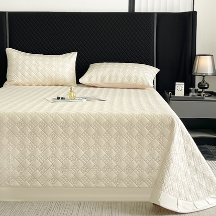 91家纺网 家纺一手货源 找家纺 （总）2025新款A类100支长绒棉夹棉床盖三件套全棉纯棉加厚绗绣床单四季款床上用品