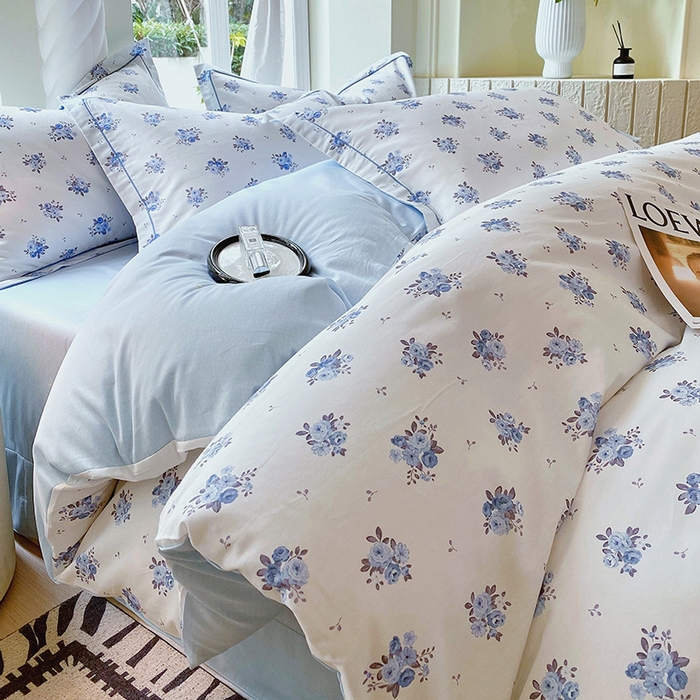 91家纺网 家纺一手货源 找家纺 梧桐树 2025新款100%全棉13372加厚印花四件套 A27小美满