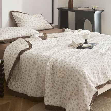 91家纺网 家纺一手货源 找家纺 （总）大彩家居 2025新款全棉皱皱纱双层纱夏被空调被夏凉被被子被芯