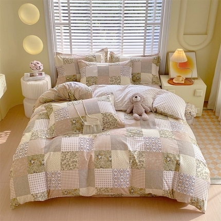 91家纺网 家纺一手货源 找家纺 （总）宝齐莱家纺 2025新款13372全棉印花四件套