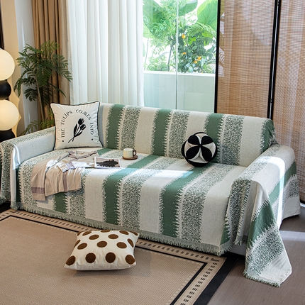 91家纺网 家纺一手货源 找家纺 （总）沐沐家纺 2026新款色织流馨沙发巾