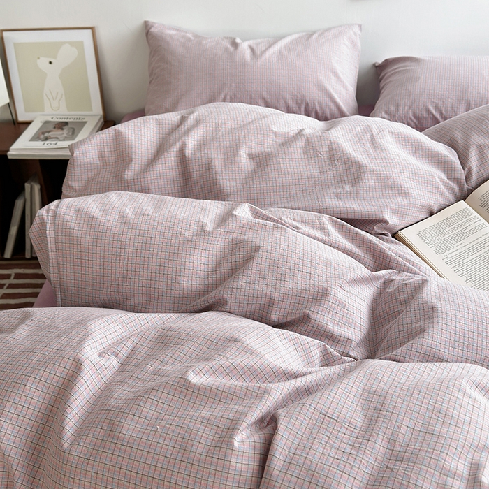 91家纺网 家纺一手货源 找家纺 水洗的故事 2025新款无印良品水洗棉四件套 芋紫