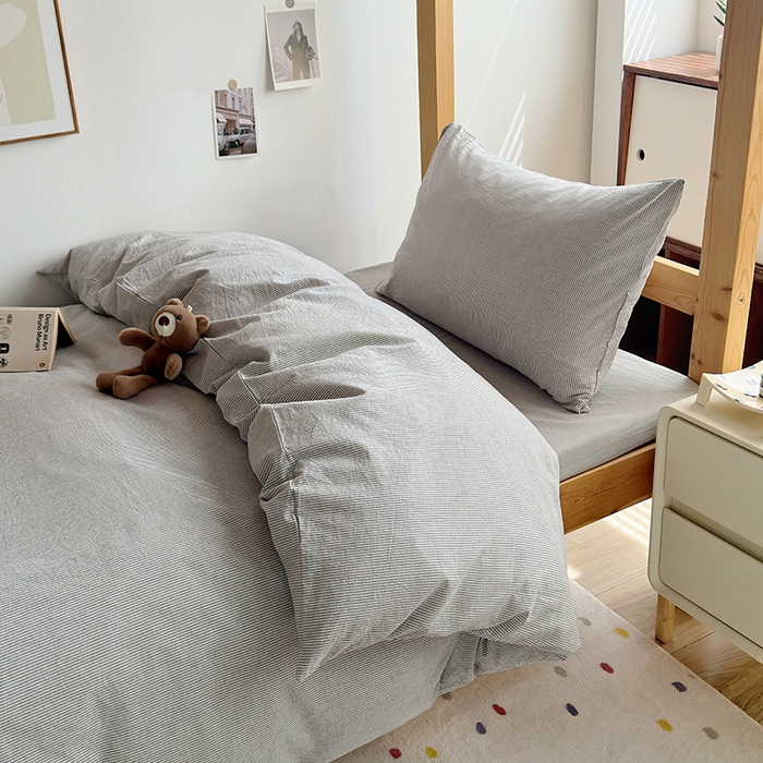 91家纺网 家纺一手货源 找家纺 （总）水洗的故事 2025新款A类色织水洗棉学生三件套