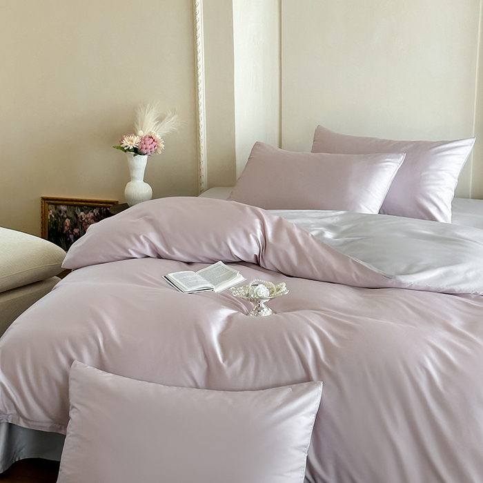 91家纺网 家纺一手货源 找家纺 赫帛 2025新款60支超细旦天丝棉四件套-雅奢 雅奢-烟灰粉