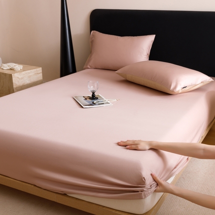 寐绸家纺 2025新款纯棉60支长绒棉床笠系列 长绒棉床笠-豆沙