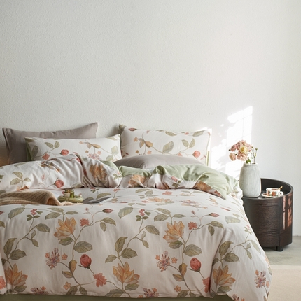 时年家纺 2025零汗纱™数码印花系列套件 绿野漫屿