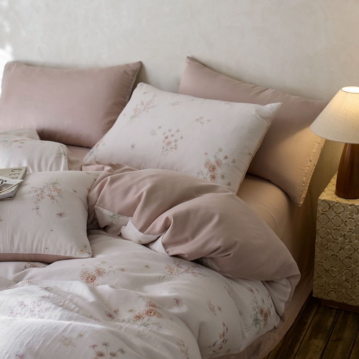 91家纺网 家纺一手货源 找家纺 时年家纺 2025零汗纱™数码印花系列套件 情梦莎