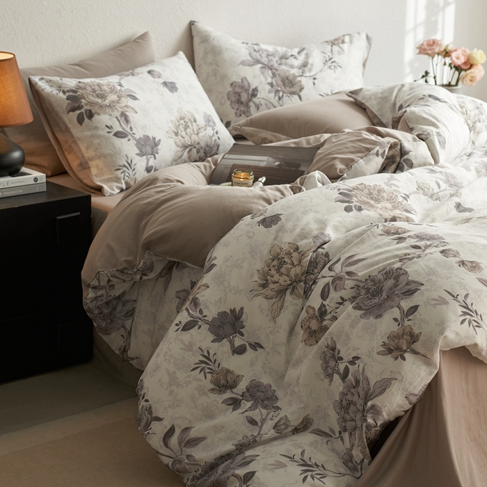 91家纺网 家纺一手货源 找家纺 时年家纺 2025零汗纱™数码印花系列套件 君莱黎