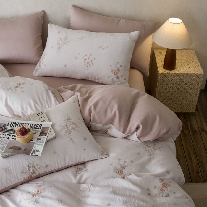 91家纺网 家纺一手货源 找家纺 时年家纺 2025零汗纱™数码印花系列套件 情梦莎