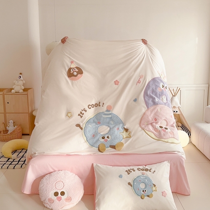 91家纺网 家纺一手货源 找家纺 （总）恋佳居 2025新款A类全棉水洗棉贴布毛巾绣四件套（控价：220/260）