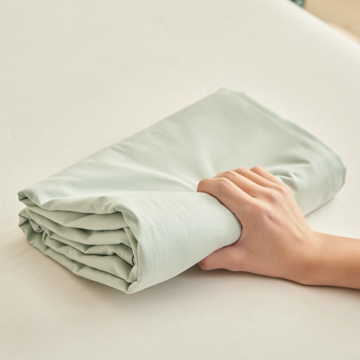 91家纺网 家纺一手货源 找家纺 寐绸家纺 2025新款纯棉13372水洗棉单床单 纯色床单-春风十里