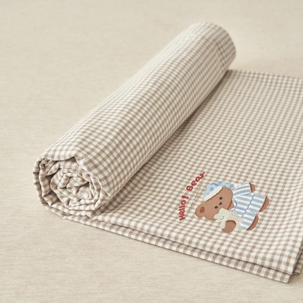 91家纺网 家纺一手货源 找家纺 （总）寐绸家纺 2025新款纯棉色织水洗棉微米格单床笠