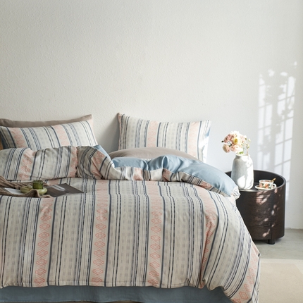 时年家纺 2025零汗纱™数码印花系列套件 逸彩-蓝