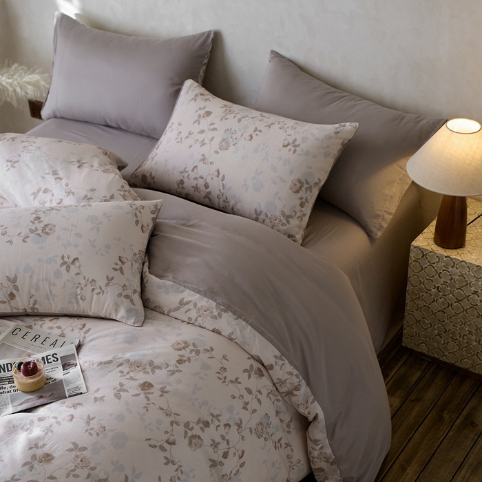 91家纺网 家纺一手货源 找家纺 时年家纺 2025零汗纱™数码印花系列套件 云野枝