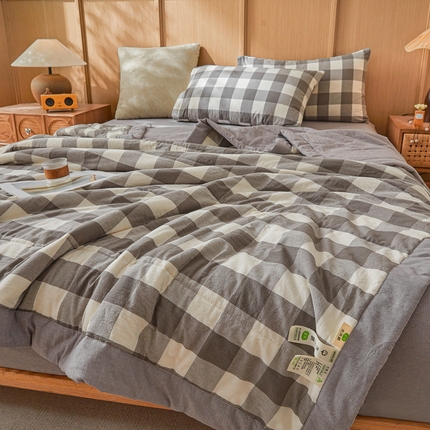 猎鹿人家纺 A类水洗棉新疆棉花夏被 优卡生活