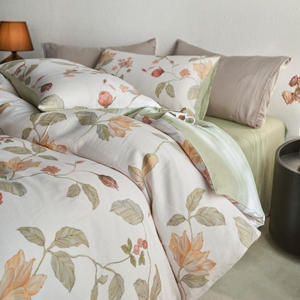 91家纺网 家纺一手货源 找家纺 时年家纺 2025零汗纱™数码印花系列套件 绿野漫屿