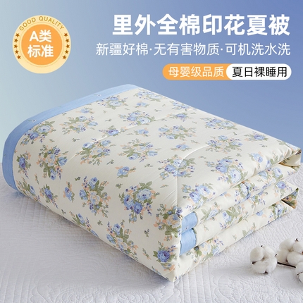 91家纺网 家纺一手货源 找家纺 （总）海洋家纺 2025新款A类里外全棉夏被四件套