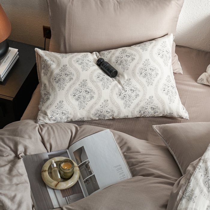 91家纺网 家纺一手货源 找家纺 时年家纺 2025零汗纱™数码印花系列套件 花边情诗