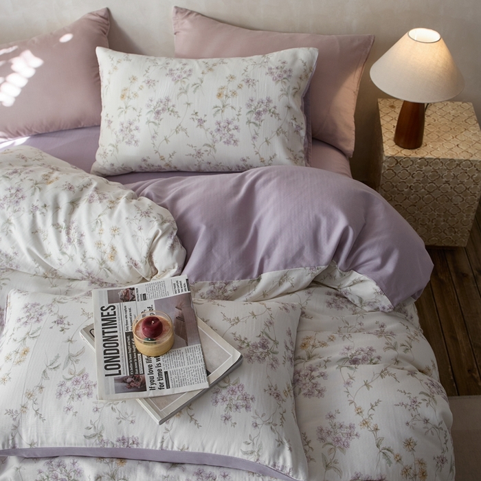 91家纺网 家纺一手货源 找家纺 时年家纺 2025零汗纱™数码印花系列套件 沫香