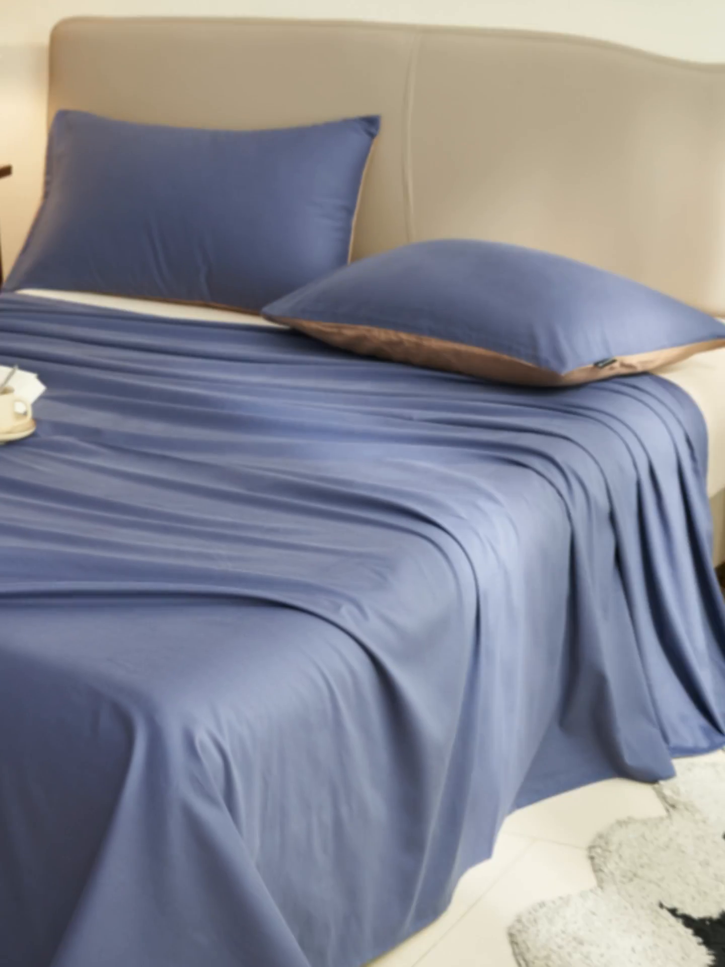 91家纺网 家纺一手货源 找家纺 寐绸家纺 2025新款纯棉13372水洗棉单床单 纯色床单-布鲁兰