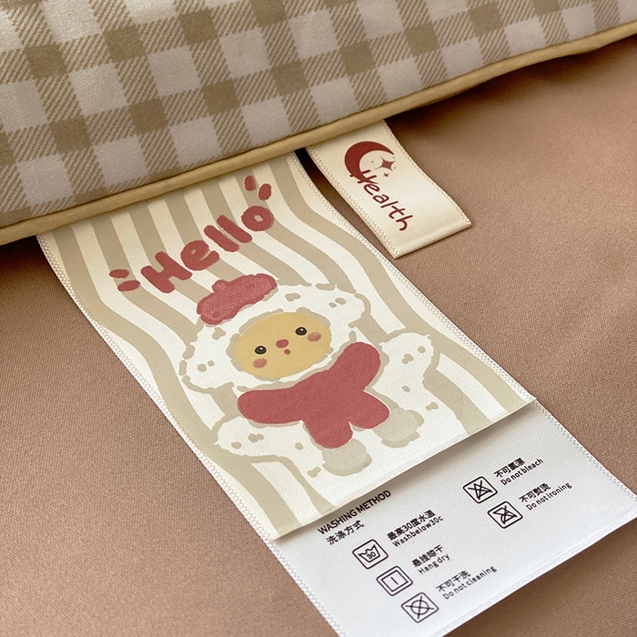 91家纺网 家纺一手货源 找家纺 宜家坊 2025新款水洗棉糯小棉夏被夏被四件套四季被春秋被单人学生双人被子被芯 格子蝴蝶结