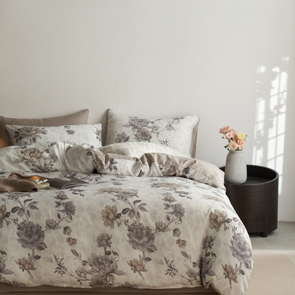 时年家纺 2025零汗纱™数码印花系列套件 君莱黎