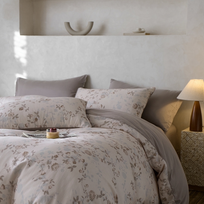 91家纺网 家纺一手货源 找家纺 时年家纺 2025零汗纱™数码印花系列套件 云野枝