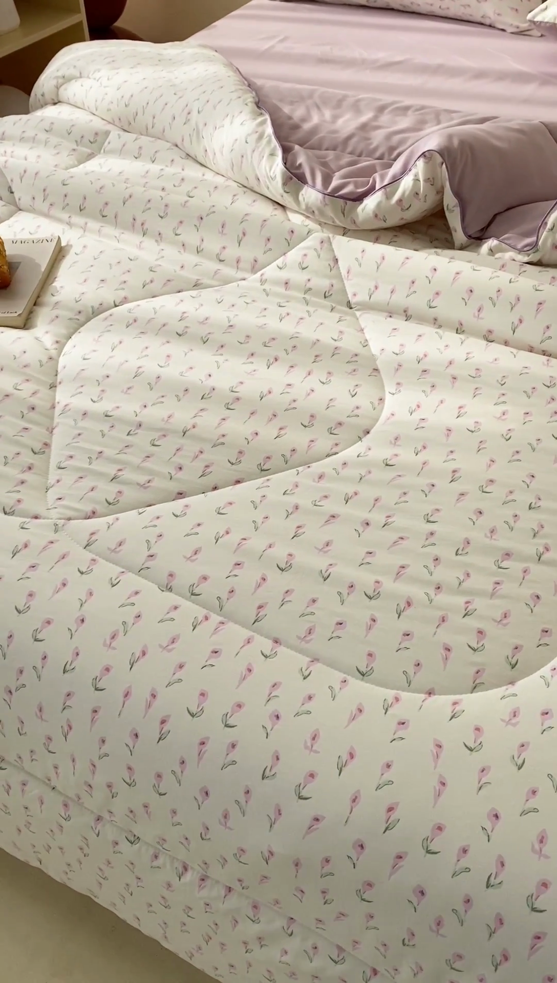 91家纺网 家纺一手货源 找家纺 宜家坊 2025新款水洗棉糯小棉夏被夏被四件套四季被春秋被单人学生双人被子被芯 郁金香花海